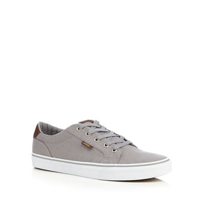 Vans Big and tall grey 'bishop' canvas lace up shoes